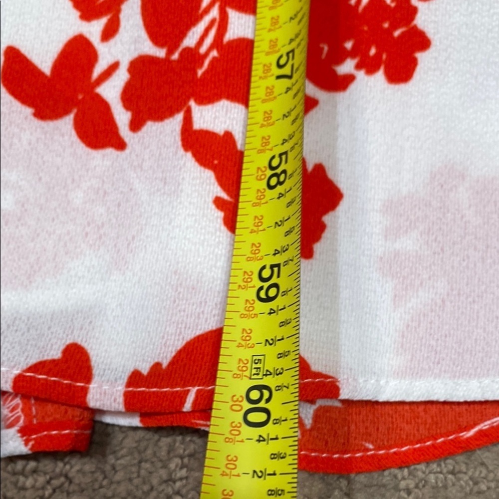 Premier Amour Red/White Sleeveless Size 12 Maxi Dress Summer Fall - Picture 10 of 14